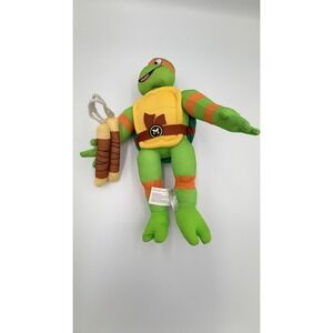 Nickelodeon TMNT Michelangelo Plush Toy Orange Mask Nunchucks 2019 00119
